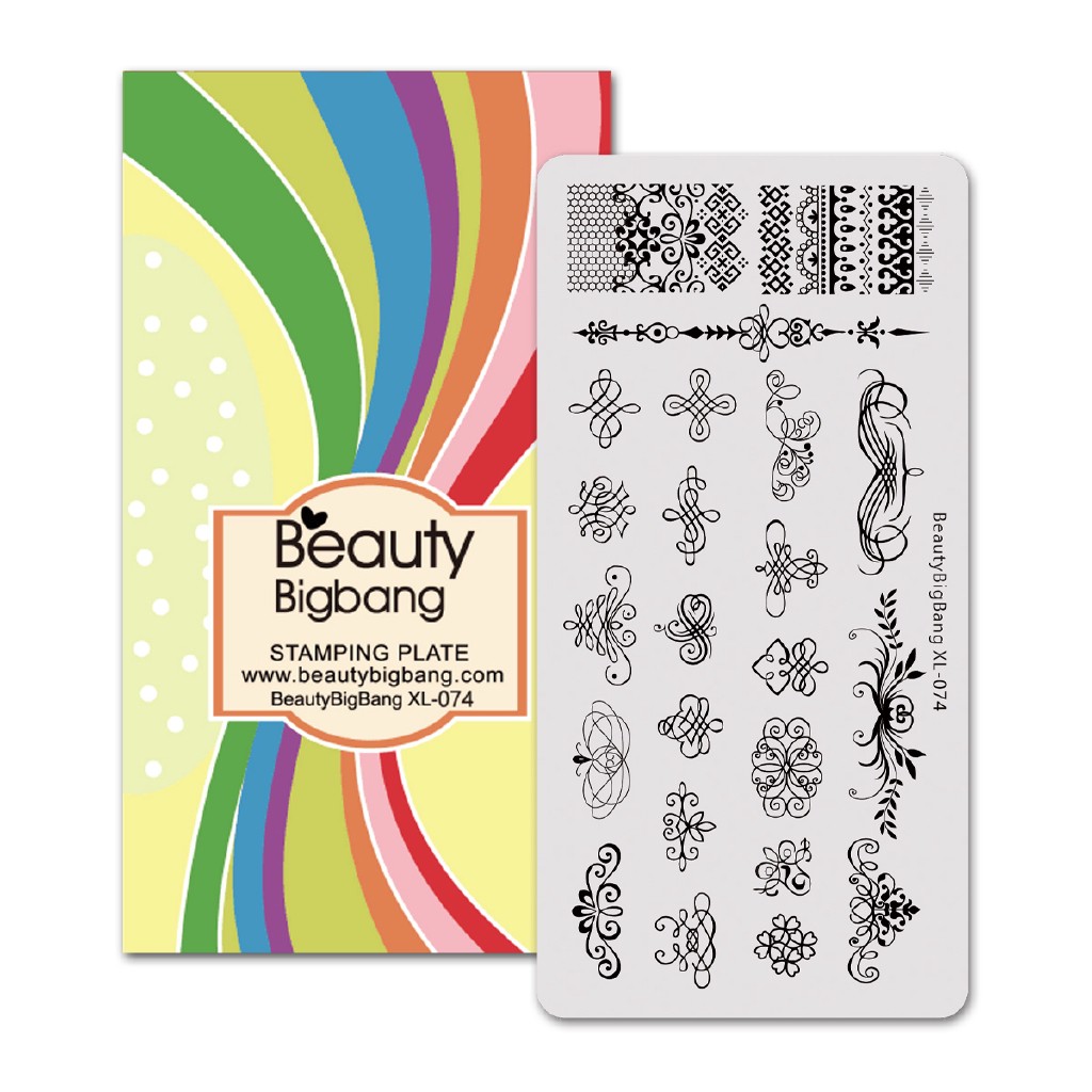 [Hàng mới về] Tấm dập tạo hình trang trí móng tay nghệ thuật kích thước 6x12cm hiệu BEAUTYBIGBANG