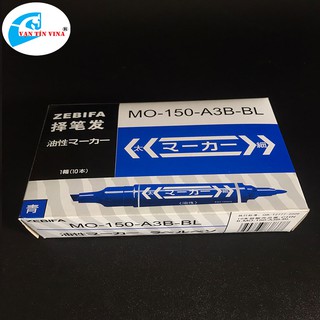 Bút lông dầu màu xanh dương viết hàng không trôi không xoá được (5 cây)