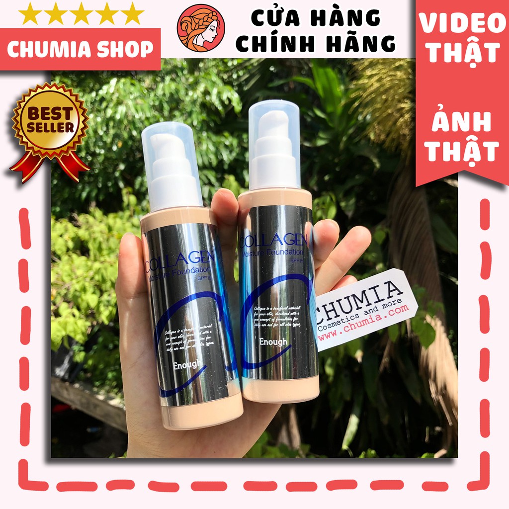 [Mã SRBACK010912 hoàn 20K xu đơn 50K] Kem nền da khô, kem nền trang điểm COLLAGEN spf15 100ml - chumia
