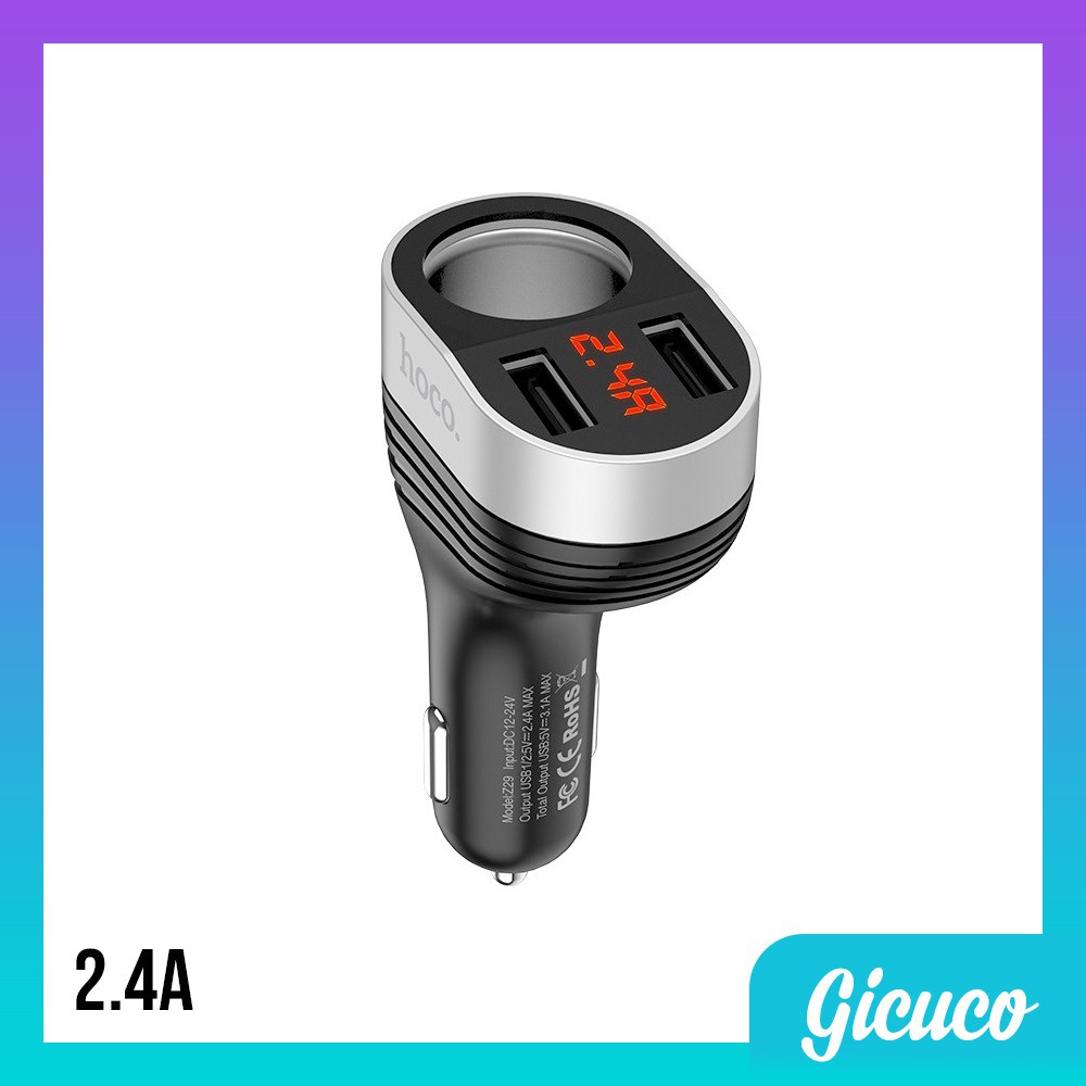 Tẩu Sạc Ô Tô HOCO Z29 (2 Cổng 2.4A - Phụ kiện VIP HN)