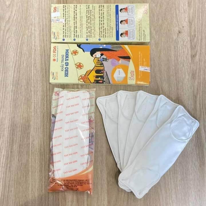 Khẩu trang y tế 4 lớp HERO 4D VNN94 kháng khuẩn phong cách HÀN QUỐC CHÍNH HÃNG TÂY SÀI GÒN