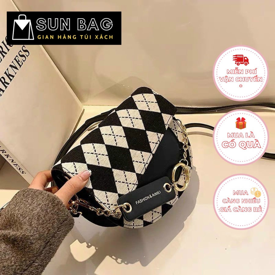 Túi xách nữ đeo chéo, đeo vai, đi chơi, đi học, dự tiệc, da cao cấp, phong cách hàn quốc size 21cm SB274