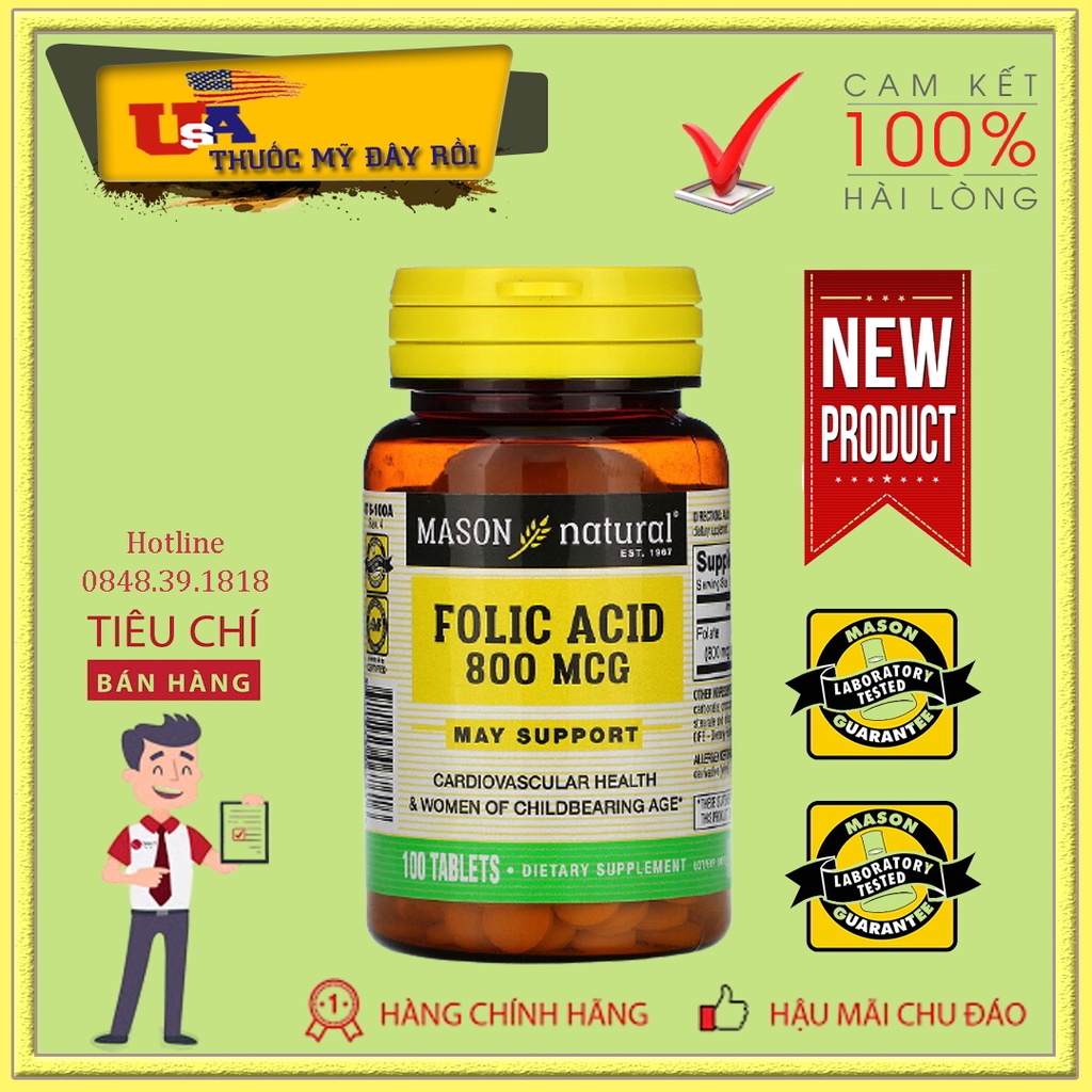 Folic Acid Hỗ Trợ Mọc Râu Tóc - cung cấp nhiều oxy cho nang lông