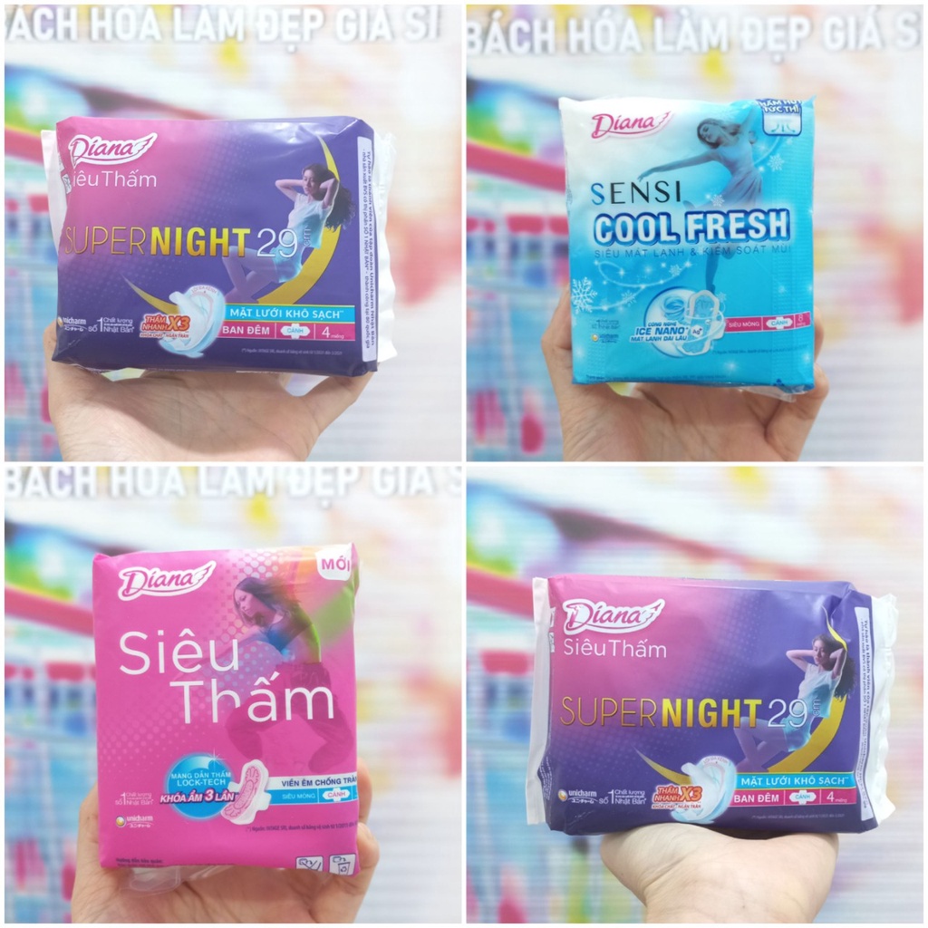 Băng vệ sinh Diana Ban ngày / Ban đêm / Hằng Ngày