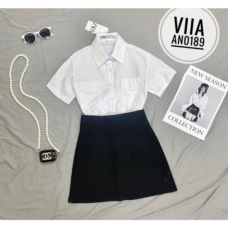 Sơ mi trắng túi hộp AN0189 VIIA DESIGN