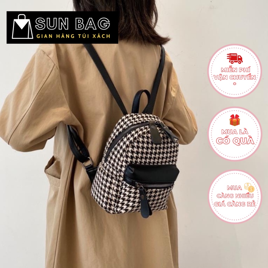 Balo mini đẹp Túi xách nữ đeo chéo đi chơi, đi học, da đẹp, cao cấp size 20 cm SB121