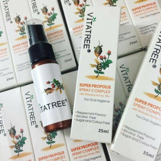 Xịt keo ong Vitatree trị viêm họng 25ml