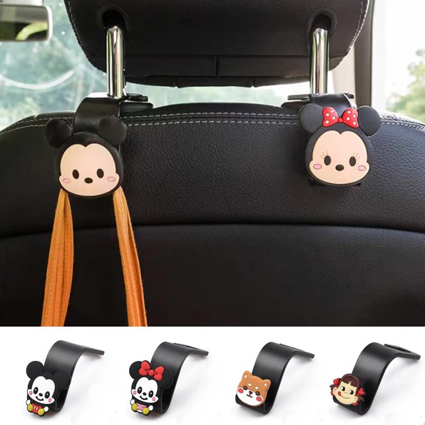 Set 2 Móc Treo Đồ Hình Chuột Mickey Dễ Thương Gắn Ghế Ngồi Xe Hơi