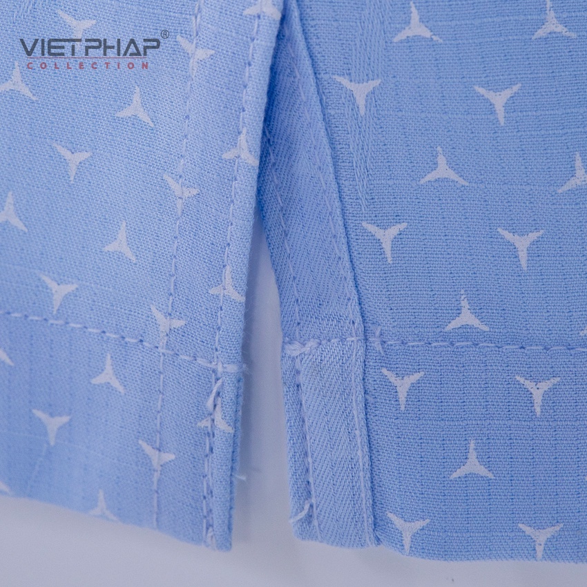 Áo Sơ Mi Nam Tay Ngắn Vạt Ngang Vải Bamboo Cao Cấp  Việt Pháp  9401. Thấm Hút Mồ Hôi, Chống Tia UV - Hàng Chính Hãng