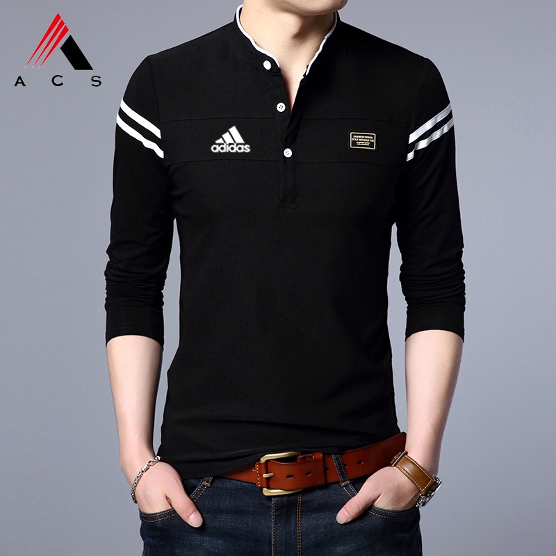 [ Mã 12FASHIONSALE1 giảm 10K đơn 50K ] Áo thun cổ polo tay dài thời trang công sở mùa hè cho nam | BigBuy360 - bigbuy360.vn