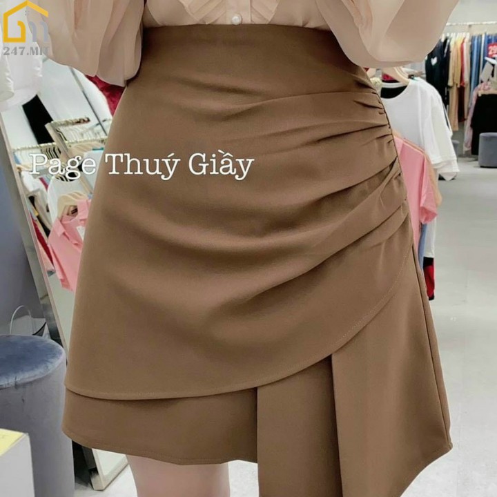 [Mã SKAMCLU7 giảm 10% tối đa 50K đơn 0Đ] Chân váy chữ A vạt xếp hot | BigBuy360 - bigbuy360.vn