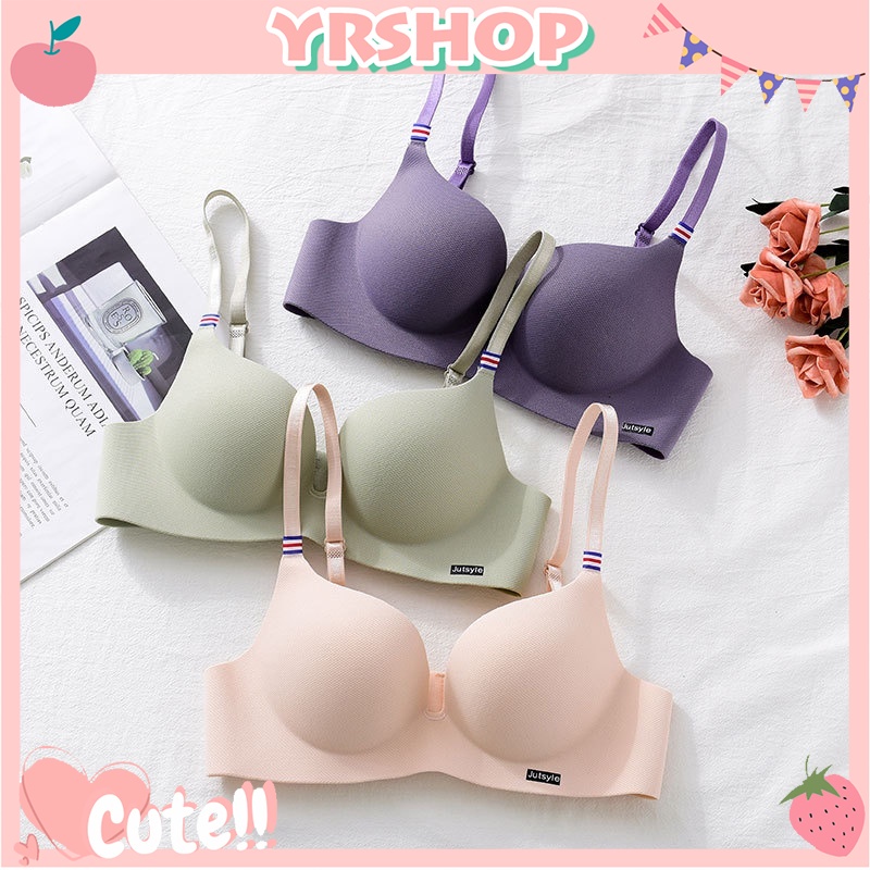 Sutiã Push Up Sem Costura Estilo Britânico Seda Fria MM