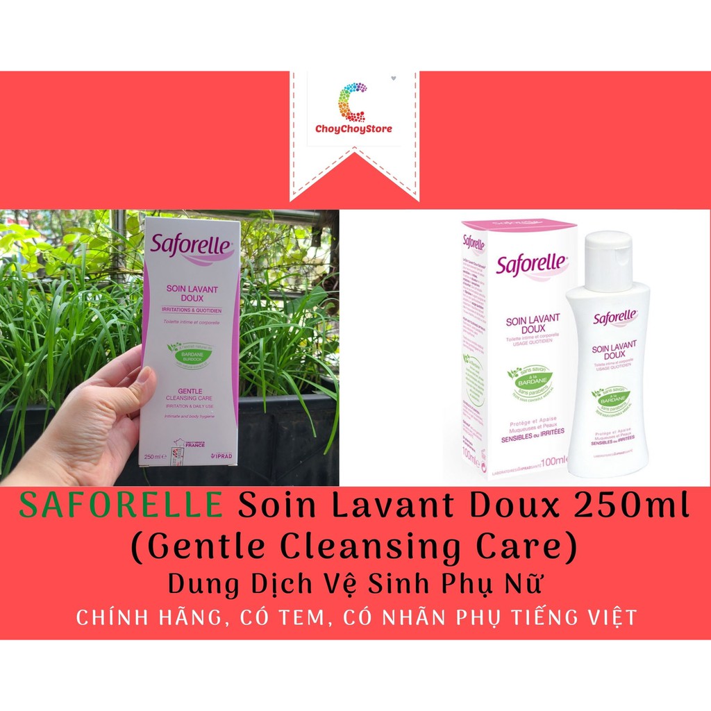 [TEM CTY] Dung dịch vệ sinh SAFORELLE Soin Lavant Doux 250mL -  hương dịu nhẹ