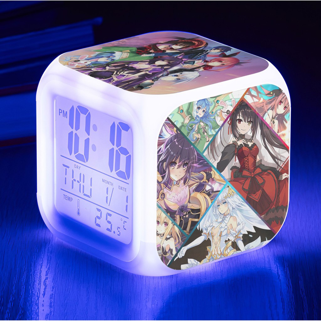 Đồng hồ LED báo thức Date A Live (tặng kèm pin)