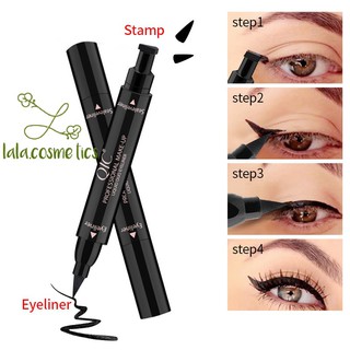 Kẻ mắt hai đầu Bút dạ kẻ mắt 2 đầu thần thánh chống chống nước in mắt mèo đầu nhỏ không lem