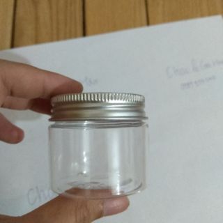 Hũ pet 50gr nhựa trong ,nắp nhôm bạc