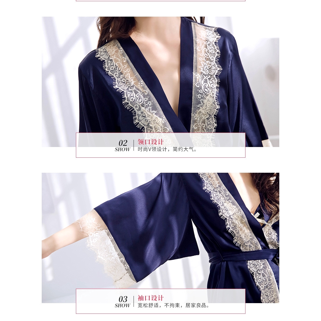 Bộ Đồ Ngủ Pijama   Món Cổ Chữ V Thoáng Hơi Quyến Rũ Cho Nữ | BigBuy360 - bigbuy360.vn