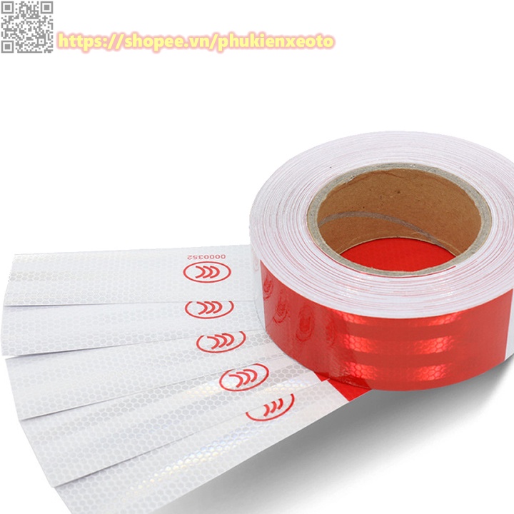 Băng Keo Phản Quang, Decal Phản Quang Dán Xe Máy, Ô Tô Bản Rộng 5cm