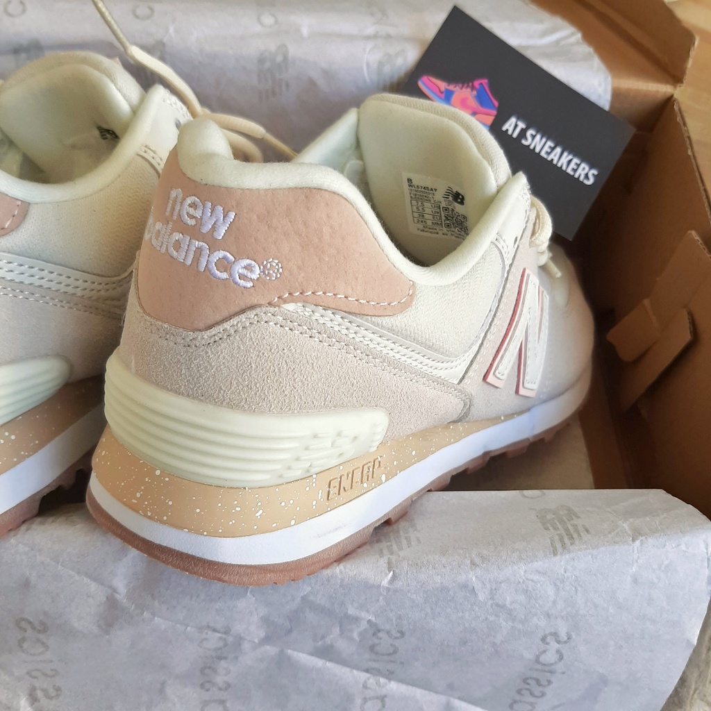 Giày New Balance 574 Hồng kem