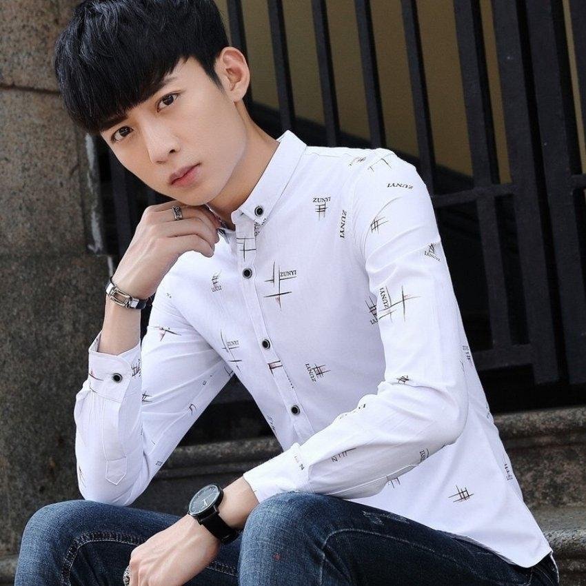 Áo sơ mi nam dài tay họa tiết chữ ZUNYI thời trang Erina cao cấp chất vải mát mịn