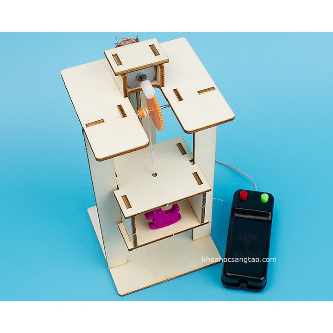 Thang máy gỗ tự chế-Đồ chơi khoa học sáng tạo