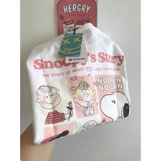 Áo thun snoopy chữ hồng