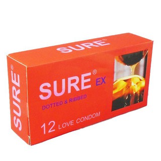 Bao Cao Su Siêu Mỏng Giá Rẻ SURE Đỏ Hộp 12 Cái Nhập Khẩu Chính Hãng Malaysia