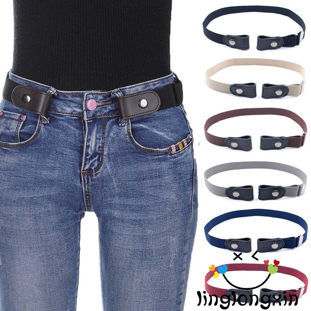 Dây thắt lưng thời trang không khóa dành cho nam nữ