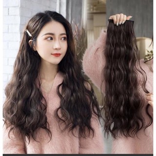 Tóc giả 3 dải kẹp phím phồng xoăn dợn sóng. Combo 3 dãy kẹp xù dợn