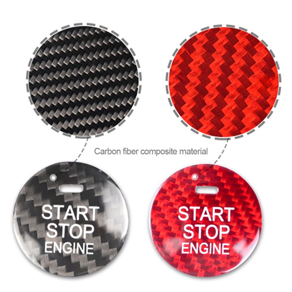 Miếng Dán Nút Khởi Động Xe Hơi Bằng Sợi Carbon Cho Mazda 3 Axela CX-3 CX-5 CX-8 MX-5 G7J1