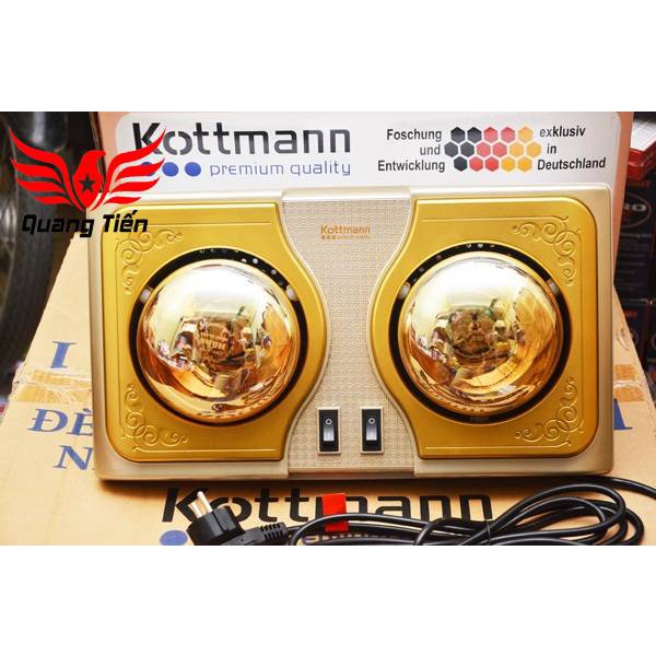 Đèn sưởi nhà tắm Kottmann 2 bóng K2B-H