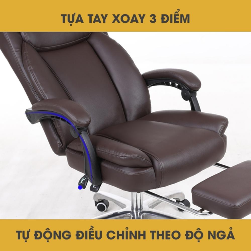 Ghế Xoay Giám Đốc Văn Phòng Có Ngả Tựa Lưng, Gác Chân Tăng Chỉnh Chiều Cao Giúp Nghỉ Ngơi Làm Việc Thư Giãn SunShine