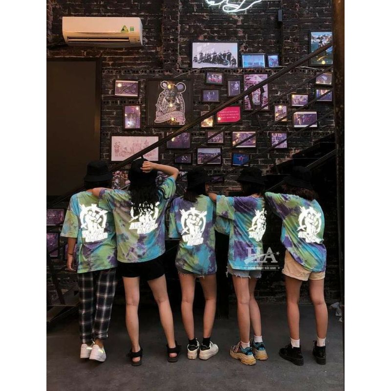 Áo phông In Theo Yêu Cầu loang phản quang ♥️ Thiết kế Logo🦋unisex tay lỡ nhóm lớp🦋kỷ yếu, cặp | BigBuy360 - bigbuy360.vn