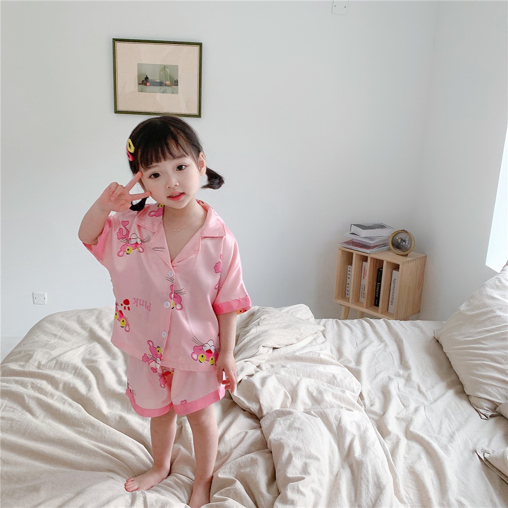 Bộ đồ ngủ cho bé gái họa tiết hoạt hình siêu ngộ ngĩnh đáng yêu cho bé gái từ 1-7 tuổi cam baby store