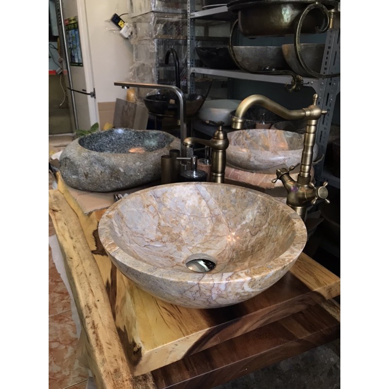 Lavabo đá Vân gỗ tự nhiên | BigBuy360 - bigbuy360.vn