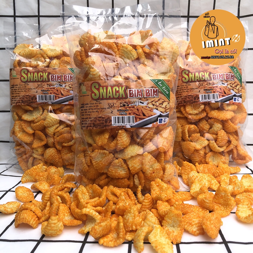 Bim bim Sò Cay Snack Sò cay Sấy Giòn 160g (Giòn ngon - Đậm vị) Ăn Vặt Tuổi Thơ IMINT FOOD