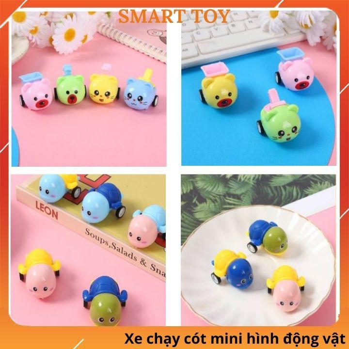 Đồ chơi cho bé Smart Toy xe chạy cót mini hình động vật nghộ nghĩnh dành cho trẻ trên 3 tuổi (ST14)