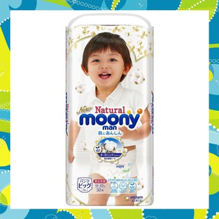 [QUÀ TẶNG TẾT] BỈM/TÃ quần hữu cơ cao cấp MOONY NATURAL size M46,L36,XL32.