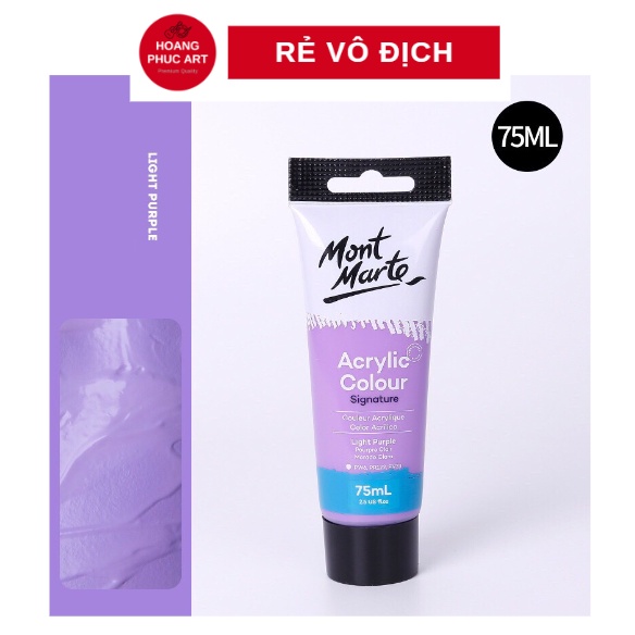Màu acrylic Mont Marte 75ml - màu chuyên dụng vẽ áo, quần, túi, giày dép, tranh màu acrylic