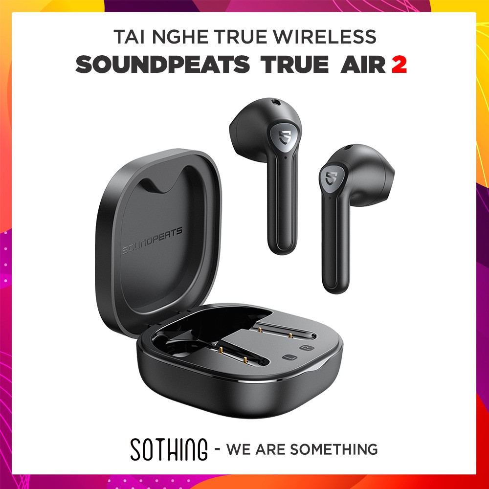 Tai Nghe True Wireless SOUNDPEATS TrueAir 2 Bluetooth V5.2 - QCC3040 (Có Đèn Báo Pin)