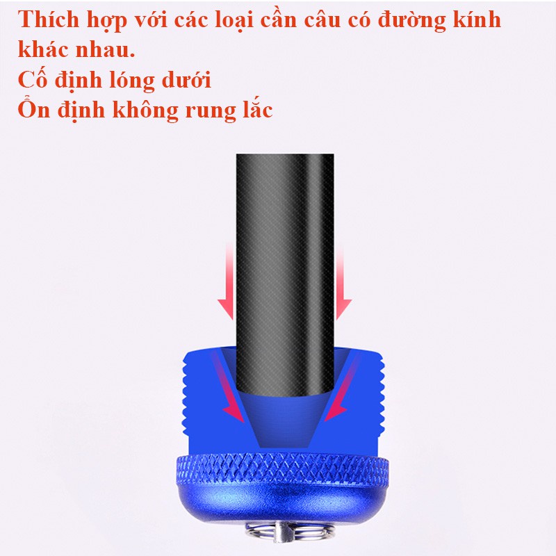 Hạ lóng cần tay CHIXUAN chất liệu hợp kim nhôm chống rỉ cao cấp,cần câu đơn đài HLC-66