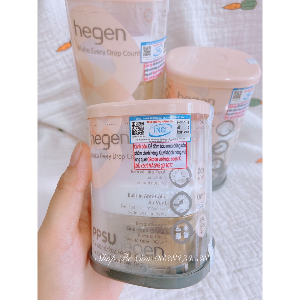Bình sữa Hegen PPSU chính hãng 100%