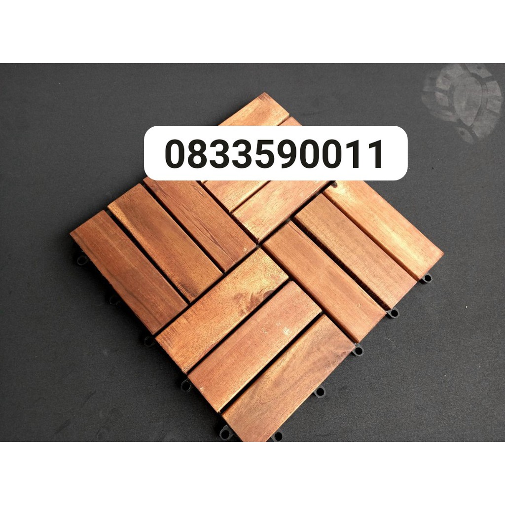 Vỉ sàn gỗ tự nhiên ngoài trời lót ban công Kích thước : 30cm*30cm*2.4cm - sân vườn. Nhận thi công