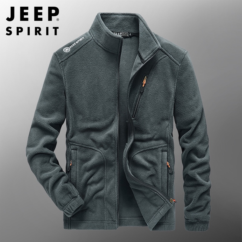JEEP Áo Khoác Thể Thao Dáng Rộng Bằng Lông Cừu Thời Trang Dành Cho Nam
