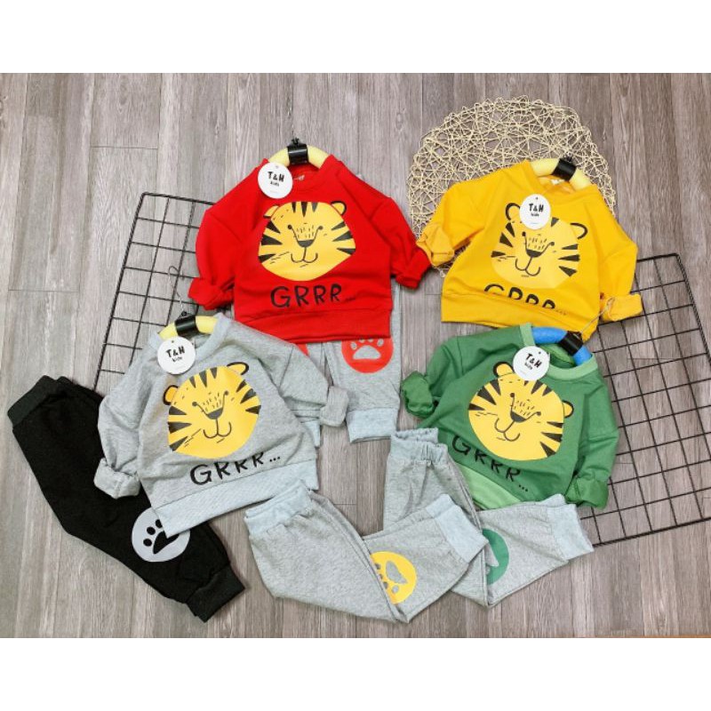 Bộ Nỉ Cho Bé 7-18kg 🌈FREE SHIP 🌈Bộ Nỉ Trẻ em Chất Nỉ Bông Mềm Mại Siêu Ấm