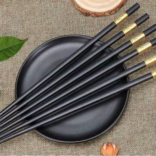Combo 10 đũa mạ vàng