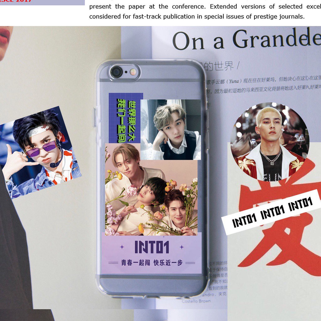 Miếng dán trang trí hình SANTA ZHOUKEYU Mika Liu Yu AK Lin Mo INTO1