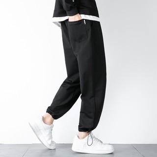 Quần Culottes Ống Rộng bo gấu Mặc Thành Jogger Thể Thao Lưng Thun Co Giãn JOGGER NAM 9000064C8