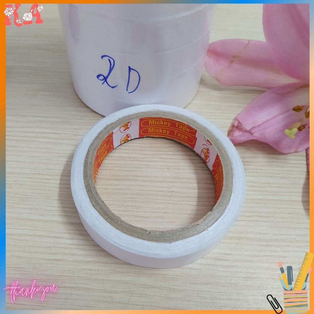 Băng dính 2 mặt 1cm, 1.5cm, 2cm, 4.8cm loại dày - Băng keo 2 mặt
