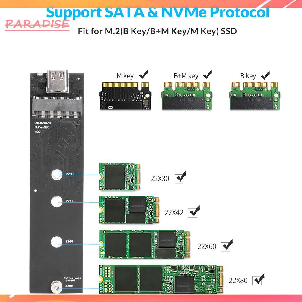 Hộp Đựng Ổ Cứng Ngoài Usb Type C M.2 Ssd Sata M / B Ốp | BigBuy360 - bigbuy360.vn